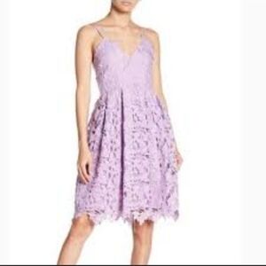 Love Ady Purple Lace Midi Dress